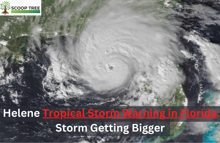 Helene Tropical Storm warning in florida storm getting bigger