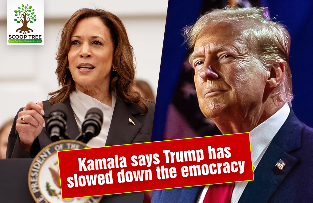 Trump vs Kamala says Trump has Slowed Down the Democracy